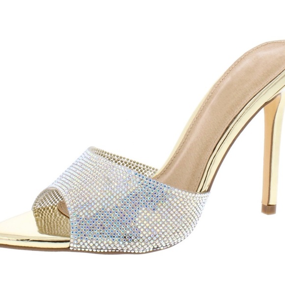 💎Clarissa Gold Rhinestone Heels💎 - Picture 4 of 5